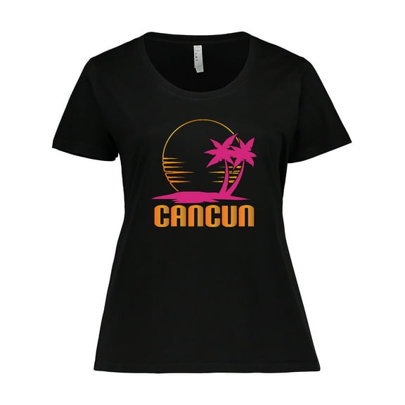 Inktastic Cancun Mexico Sunset Women's Plus Size T-Shirt