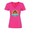thumbnail image 1 of Inktastic Cancun Mexico Vacation Trip Women's V-Neck T-Shirt, 1 of 5