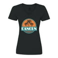 thumbnail image 1 of Inktastic Cancun Mexico Vacation Women's V-Neck T-Shirt, 1 of 5