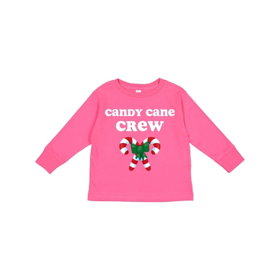 Inktastic Candy Cane Crew Boys or Girls Long Sleeve Toddler T-Shirt