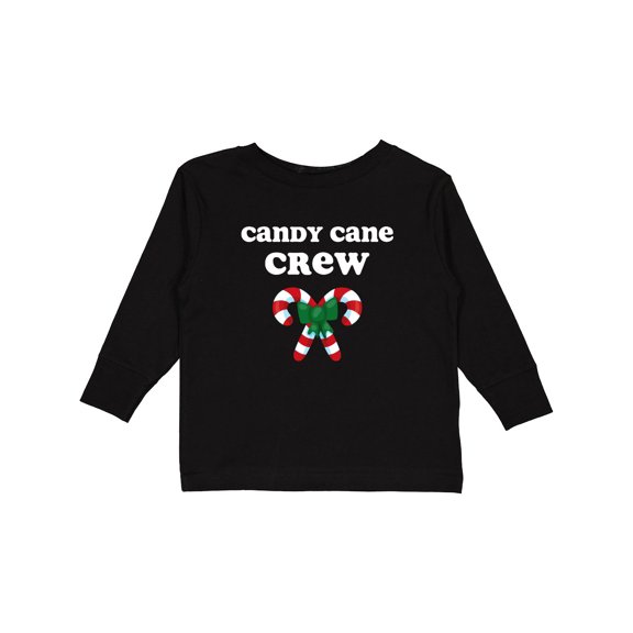 Inktastic Candy Cane Crew Boys or Girls Long Sleeve Toddler T-Shirt