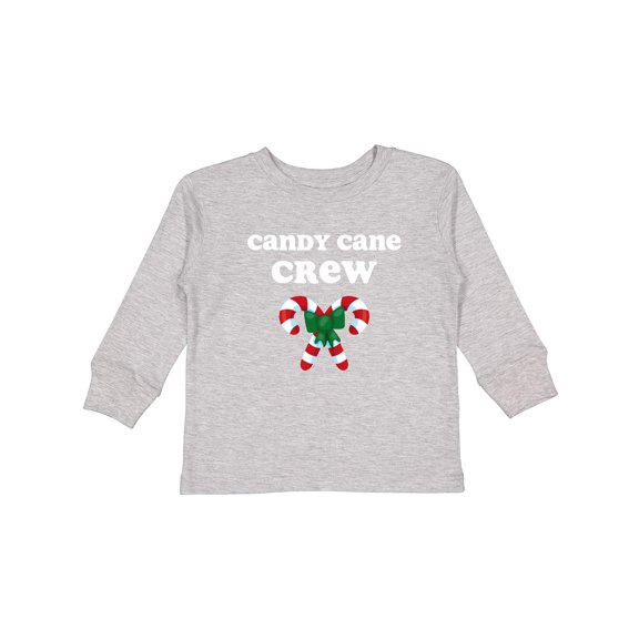 Inktastic Candy Cane Crew Boys or Girls Long Sleeve Toddler T-Shirt
