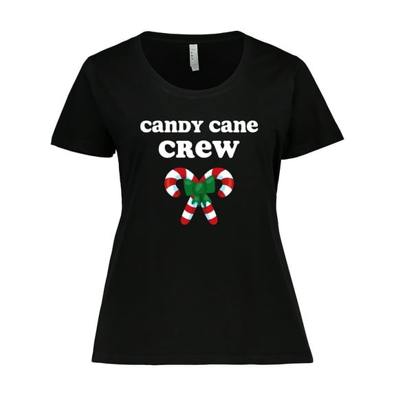 Inktastic Candy Cane Crew Women's Plus Size T-Shirt