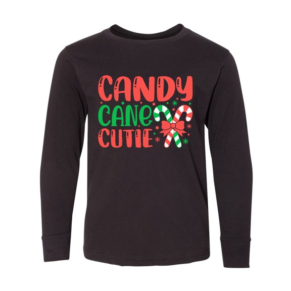 Inktastic Candy Cane Cutie Long Sleeve Youth T-Shirt