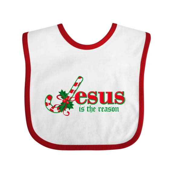 Inktastic Candy Cane Jesus Boys or Girls Baby Bib