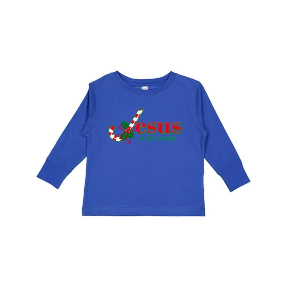 Inktastic Candy Cane Jesus Boys or Girls Long Sleeve Toddler T-Shirt