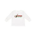 thumbnail image 1 of Inktastic Candy Cane Jesus Boys or Girls Long Sleeve Toddler T-Shirt, 1 of 5