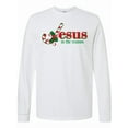 thumbnail image 1 of Inktastic Candy Cane Jesus Long Sleeve T-Shirt, 1 of 5