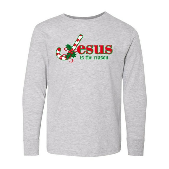 Inktastic Candy Cane Jesus Long Sleeve Youth T-Shirt