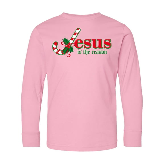 Inktastic Candy Cane Jesus Long Sleeve Youth T-Shirt