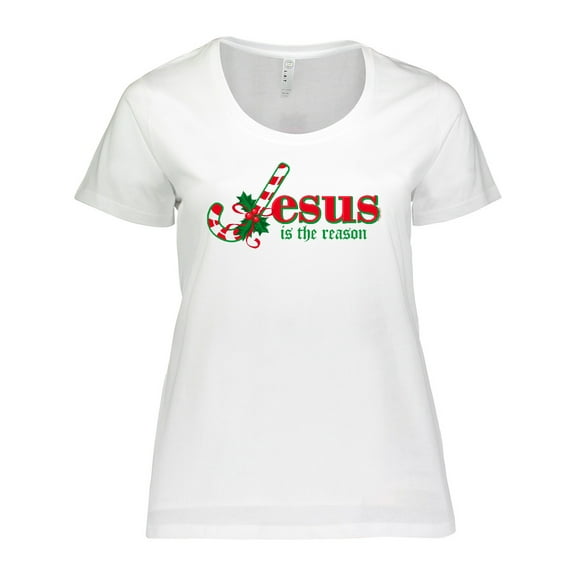 Inktastic Candy Cane Jesus Women's Plus Size T-Shirt