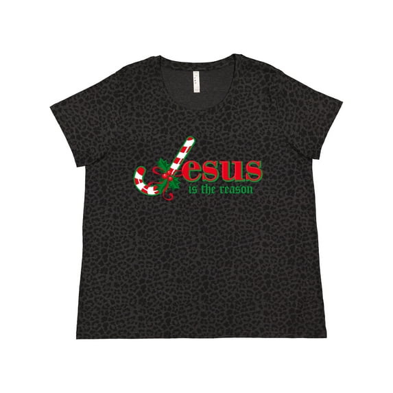 Inktastic Candy Cane Jesus Women's Plus Size T-Shirt