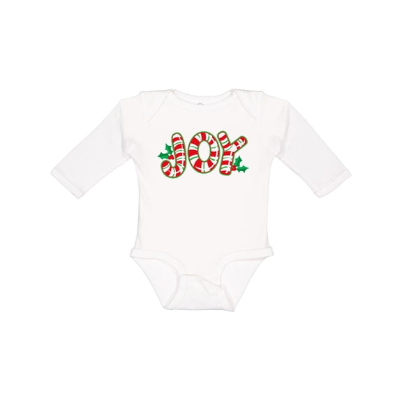 Inktastic Candy Cane Joy Boys or Girls Long Sleeve Baby Bodysuit
