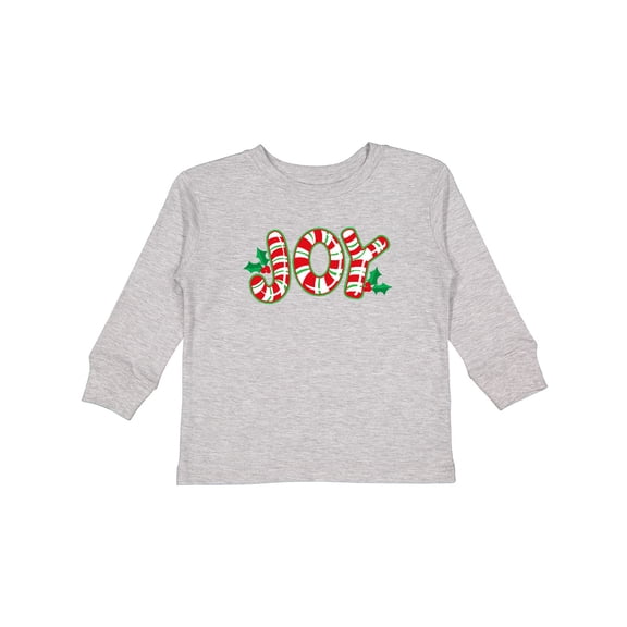 Inktastic Candy Cane Joy Boys or Girls Long Sleeve Toddler T-Shirt