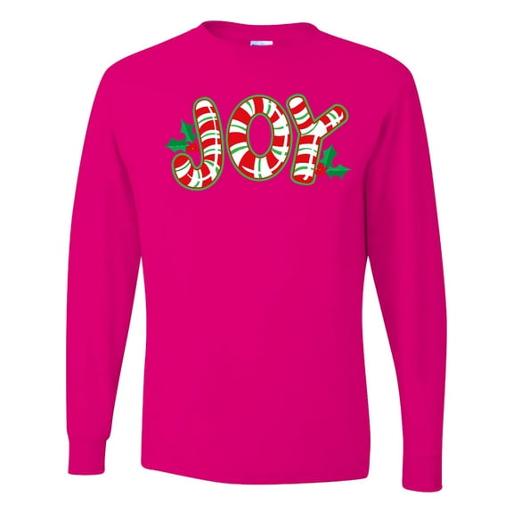 Inktastic Candy Cane Joy Long Sleeve T-Shirt