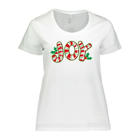 Inktastic Candy Cane Joy Women's Plus Size T-Shirt