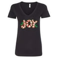 thumbnail image 1 of Inktastic Candy Cane Joy Women's V-Neck T-Shirt, 1 of 5