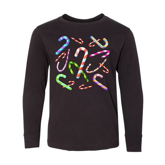 Inktastic Candy Cane Party Long Sleeve Youth T-Shirt
