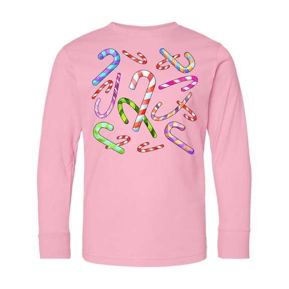 Inktastic Candy Cane Party Long Sleeve Youth T-Shirt