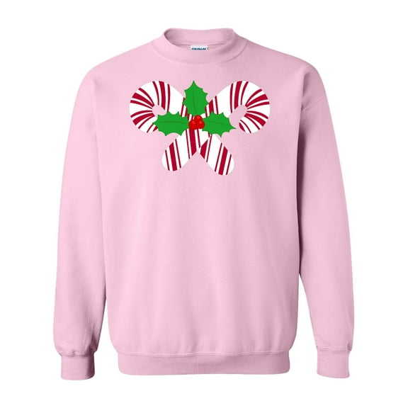 Inktastic Candy Canes and Holly Christmas Adult Sweatshirt