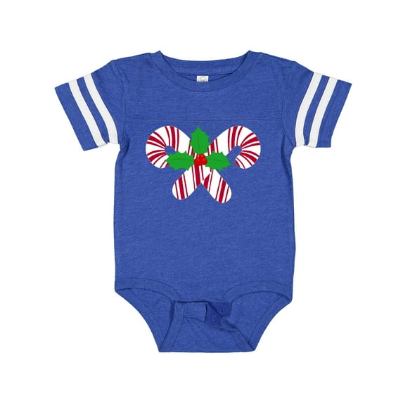 Inktastic Candy Canes and Holly Christmas Boys or Girls Baby Bodysuit