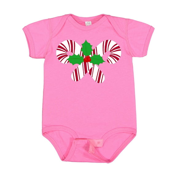 Inktastic Candy Canes and Holly Christmas Boys or Girls Baby Bodysuit