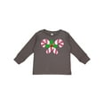 thumbnail image 1 of Inktastic Candy Canes and Holly Christmas Boys or Girls Long Sleeve Toddler T-Shirt, 1 of 5