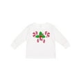 thumbnail image 1 of Inktastic Candy Canes and Holly Christmas Boys or Girls Long Sleeve Toddler T-Shirt, 1 of 5