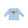 thumbnail image 1 of Inktastic Candy Canes and Holly Christmas Boys or Girls Long Sleeve Toddler T-Shirt, 1 of 5
