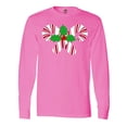 thumbnail image 1 of Inktastic Candy Canes and Holly Christmas Long Sleeve T-Shirt, 1 of 5