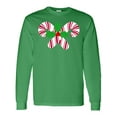 thumbnail image 1 of Inktastic Candy Canes and Holly Christmas Long Sleeve T-Shirt, 1 of 5