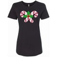 thumbnail image 1 of Inktastic Candy Canes and Holly Christmas Women's T-Shirt, 1 of 5