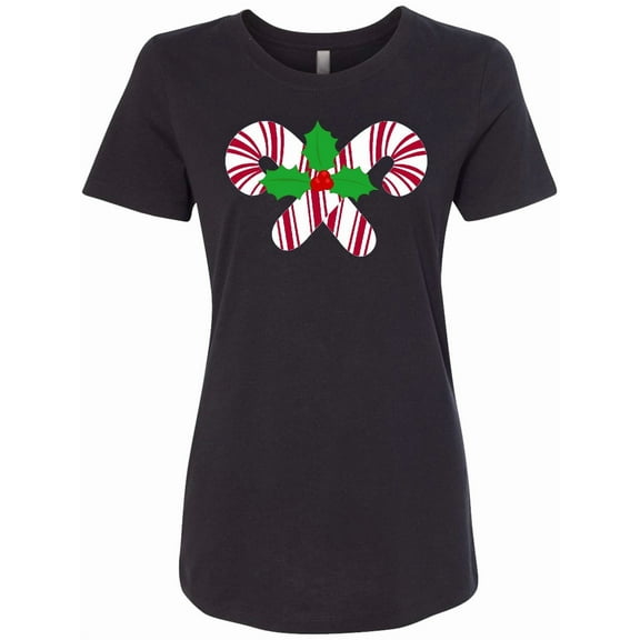 Inktastic Candy Canes and Holly Christmas Women's T-Shirt