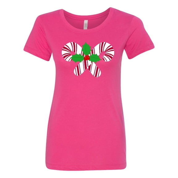 Inktastic Candy Canes and Holly Christmas Women's T-Shirt