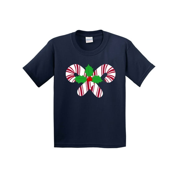 Inktastic Candy Canes and Holly Christmas Youth T-Shirt