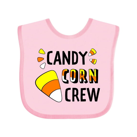 Inktastic Candy Corn Crew for Halloween Boys or Girls Baby Bib