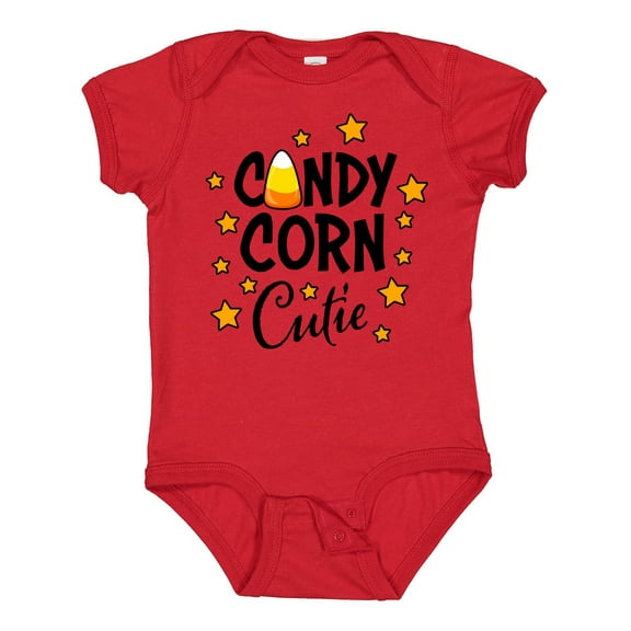 Inktastic Candy Corn Cutie with Stars Girls Baby Bodysuit