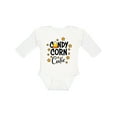 thumbnail image 1 of Inktastic Candy Corn Cutie with Stars Girls Long Sleeve Baby Bodysuit, 1 of 5