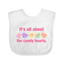 Inktastic Candy Hearts II Girls Baby Bib