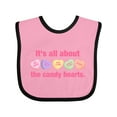 thumbnail image 1 of Inktastic Candy Hearts II Girls Baby Bib, 1 of 4