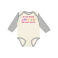 thumbnail image 1 of Inktastic Candy Hearts II Girls Long Sleeve Baby Bodysuit, 1 of 5