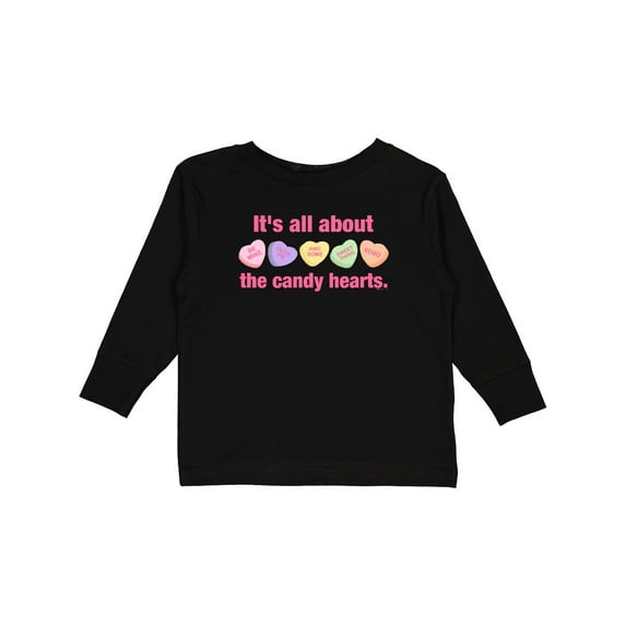 Inktastic Candy Hearts Ii Girls Long Sleeve Toddler T-Shirt