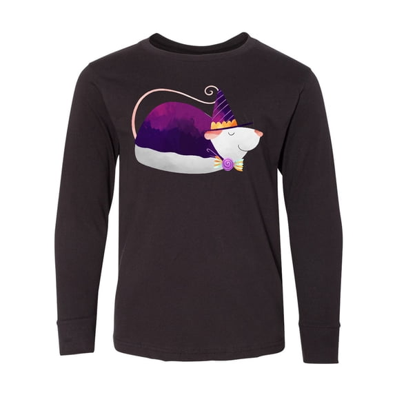 Inktastic Candy Wizard Rat Long Sleeve Youth T-Shirt