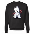 thumbnail image 1 of Inktastic Candycane Cutie Westie Adult Sweatshirt, 1 of 4