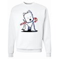 thumbnail image 1 of Inktastic Candycane Cutie Westie Adult Sweatshirt, 1 of 4