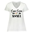 thumbnail image 1 of Inktastic Cane Corso Mama with Flowers and Arrow Women's Plus Size V-Neck T-Shirt, 1 of 5