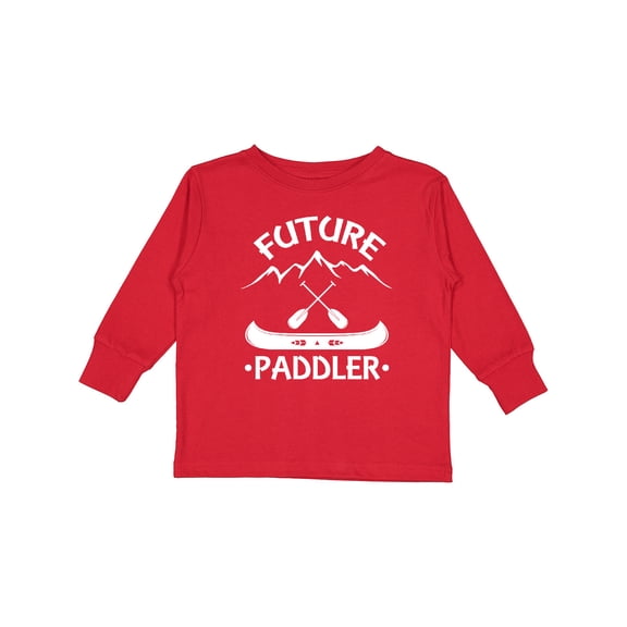 Inktastic Canoe Future Paddler Boys or Girls Long Sleeve Toddler T-Shirt