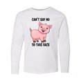 thumbnail image 1 of Inktastic Cant Say No to this Face- cute pig Long Sleeve Youth T-Shirt, 1 of 5