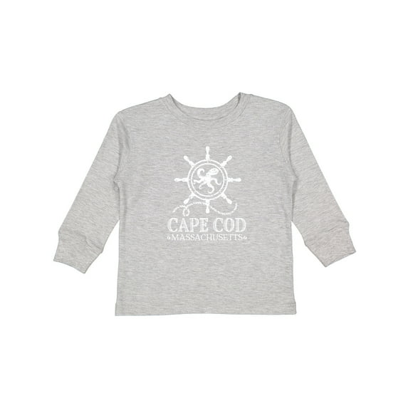 Inktastic Cape Cod Massachusetts Nautical Boys or Girls Long Sleeve Toddler T-Shirt