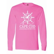 Inktastic Cape Cod Massachusetts Nautical Long Sleeve T-Shirt
